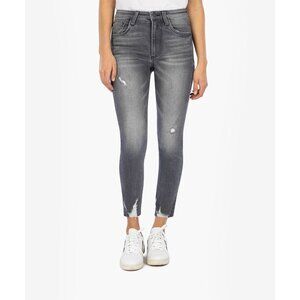Kut from the Kloth Womens Connie High Rise Ankle Skinny Jeans Braver Gray size 6